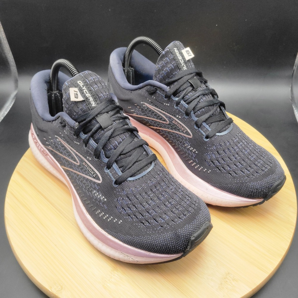 Brooks Glycerin 19 Womens Running Shoes Black Rose Gold 1203431B074 Size 9